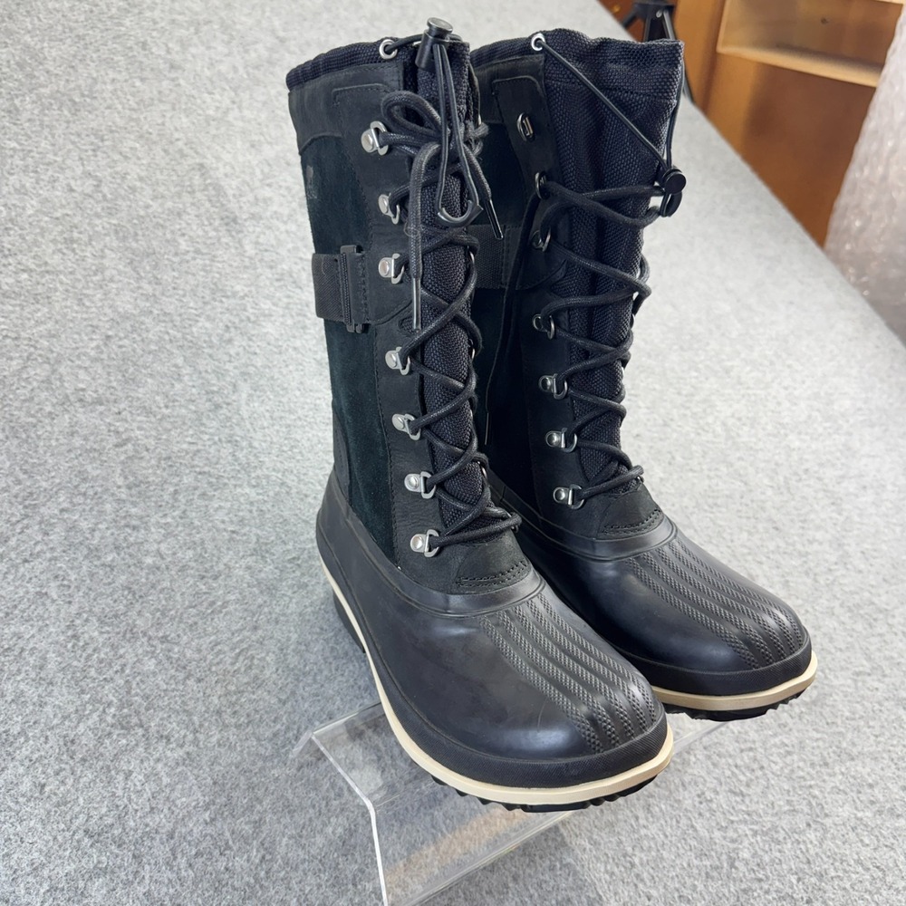 Sorel Slimpack III Tall Waterproof Boots Black Women's Size 9 Snow Rain Boots